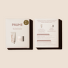 PAUME mini hand care duo with packaging on a beige background