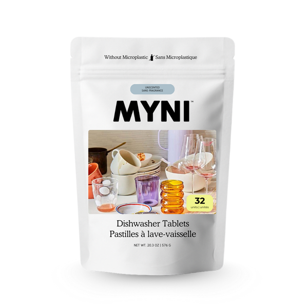 Myni dishwasher tablets packaging on a white background
