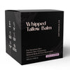 A black rectangular box of Whipped Tallow Balm by Softerskin Co, featuring white text and subtle line art, with a small lavender label indicating Vanilla Lavender scent.